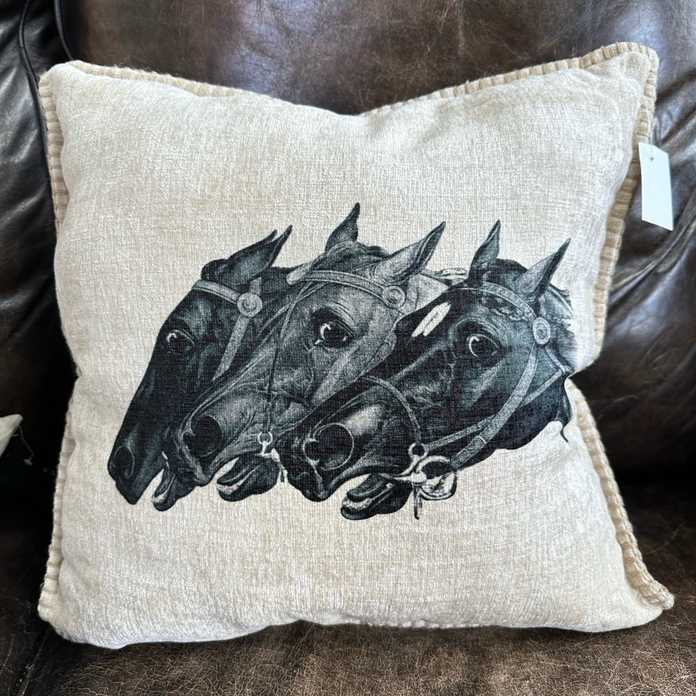 Horse Print Throw Pillow - Picture 4 of 4